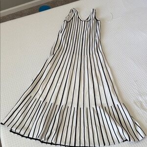 Black and White Striped Maxi Dress